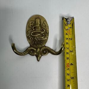Vintage Fire Association of Philadelphia FA, 1817 Brass Wall Hook